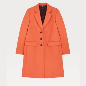 PAUL SMITH Orange colour block coat ORANGE